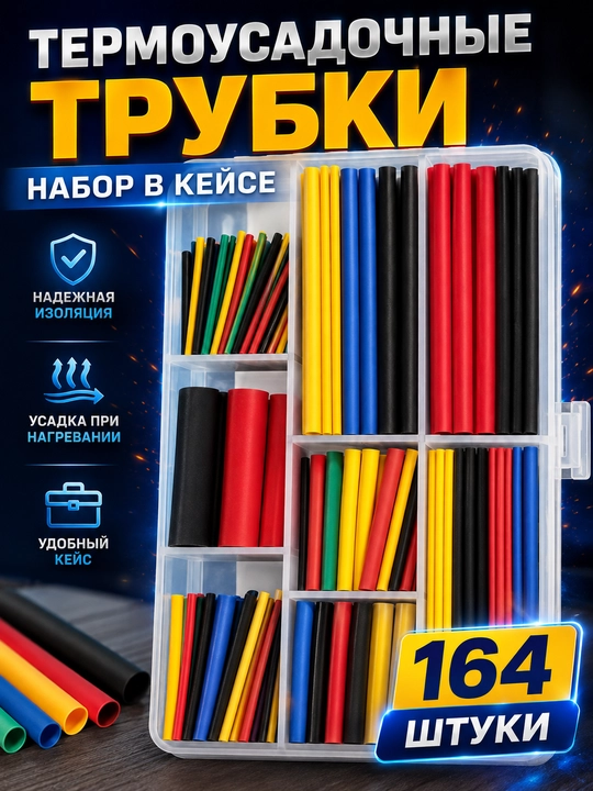 Набор термоусадочных трубок  в боксе - 