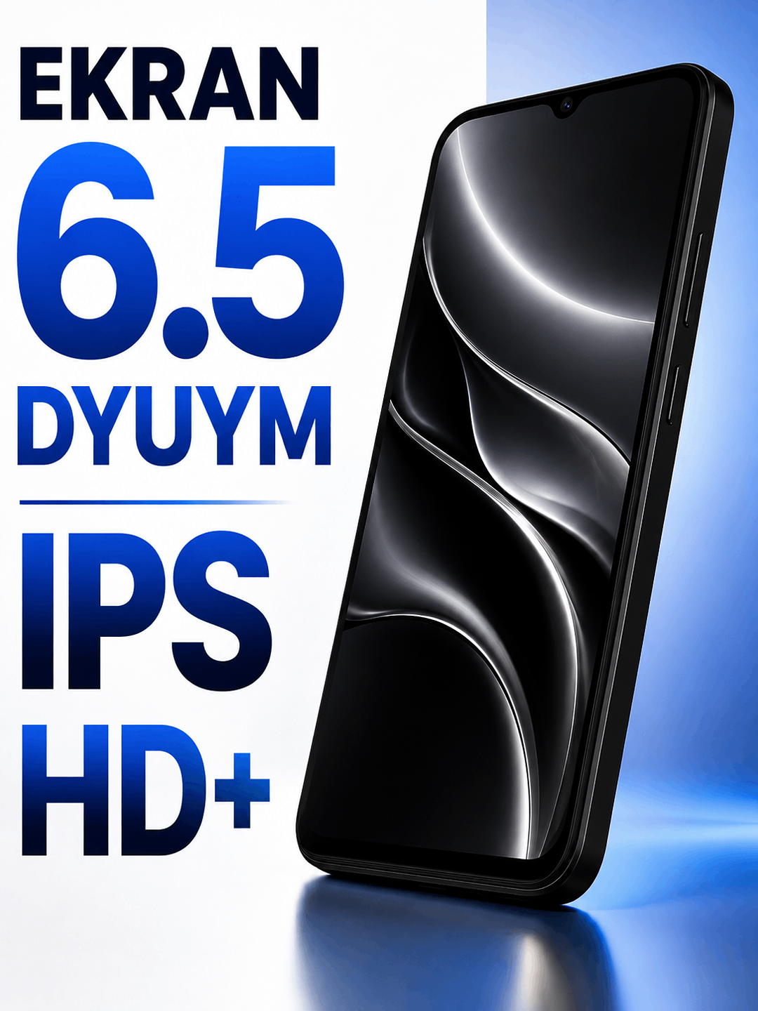 Смартфон Ajib i15 4/64GB – экран 6.5" HD+ IPS, камера 13 МП, аккумулятор 5000 мАч