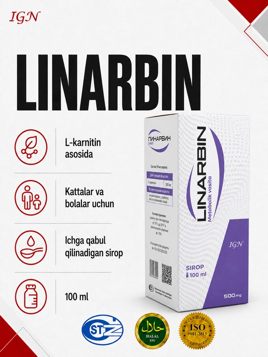 Linarbin — Для улучшения метаболизма и контроля веса, 100 мл - 