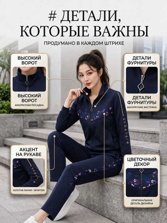 Женский костюм-двойка из двух частей
