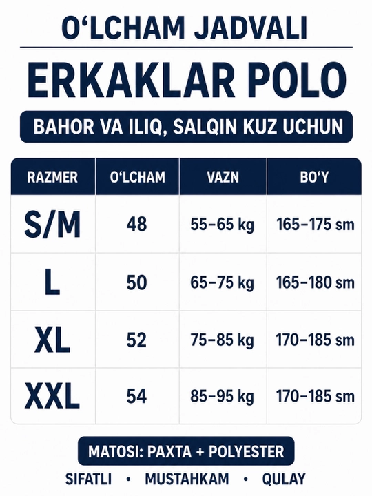 Erkaklar uzun yengli polo, bahor yoz kuz, erkaklar ko‘ylagi, paxta,lacoste, kundalik kiyim