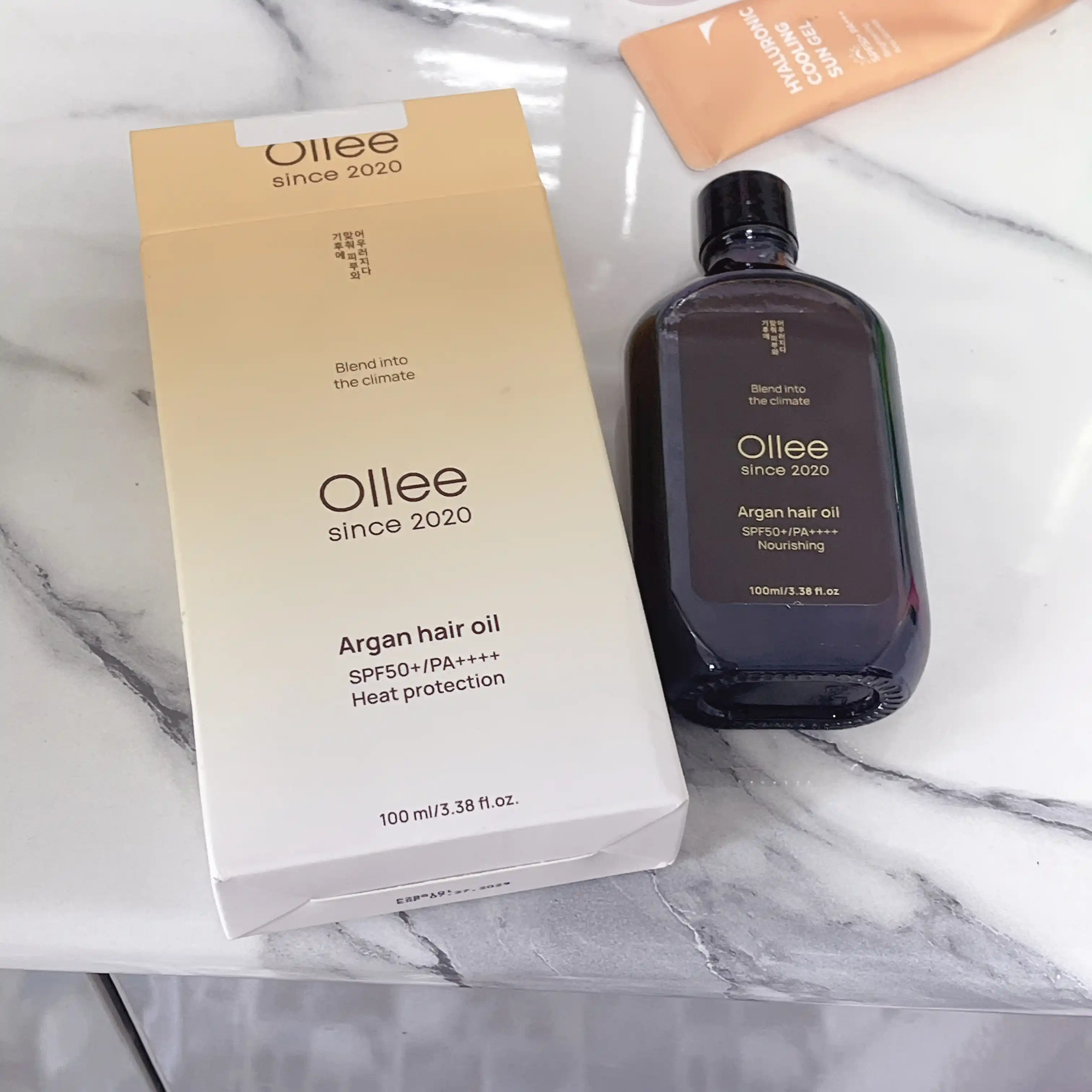 Soch yog‘i OLLEE Argan Hair Oil SPF50+ yumshoqlik va quyoshdan himoya uchun, 100 ml
