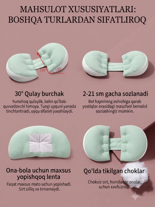 Анатомическая подушка для беременных, для сна и отдыха