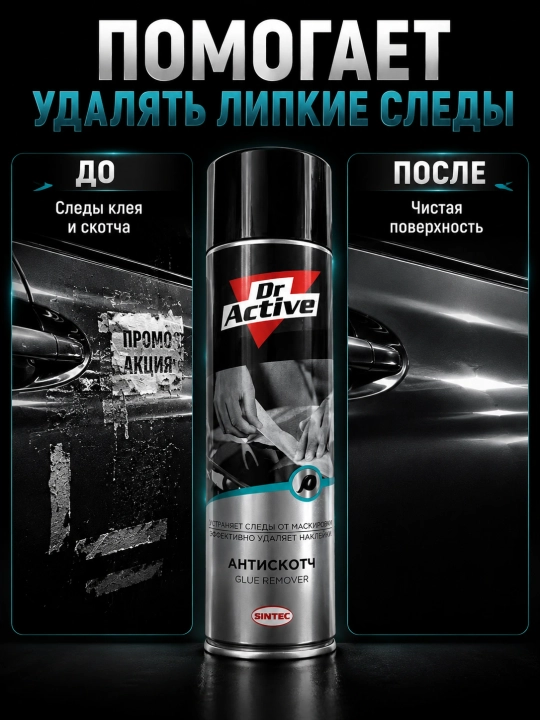 Удалитель клея Dr.Active Glue Remover, антискотч от наклеек и липких следов