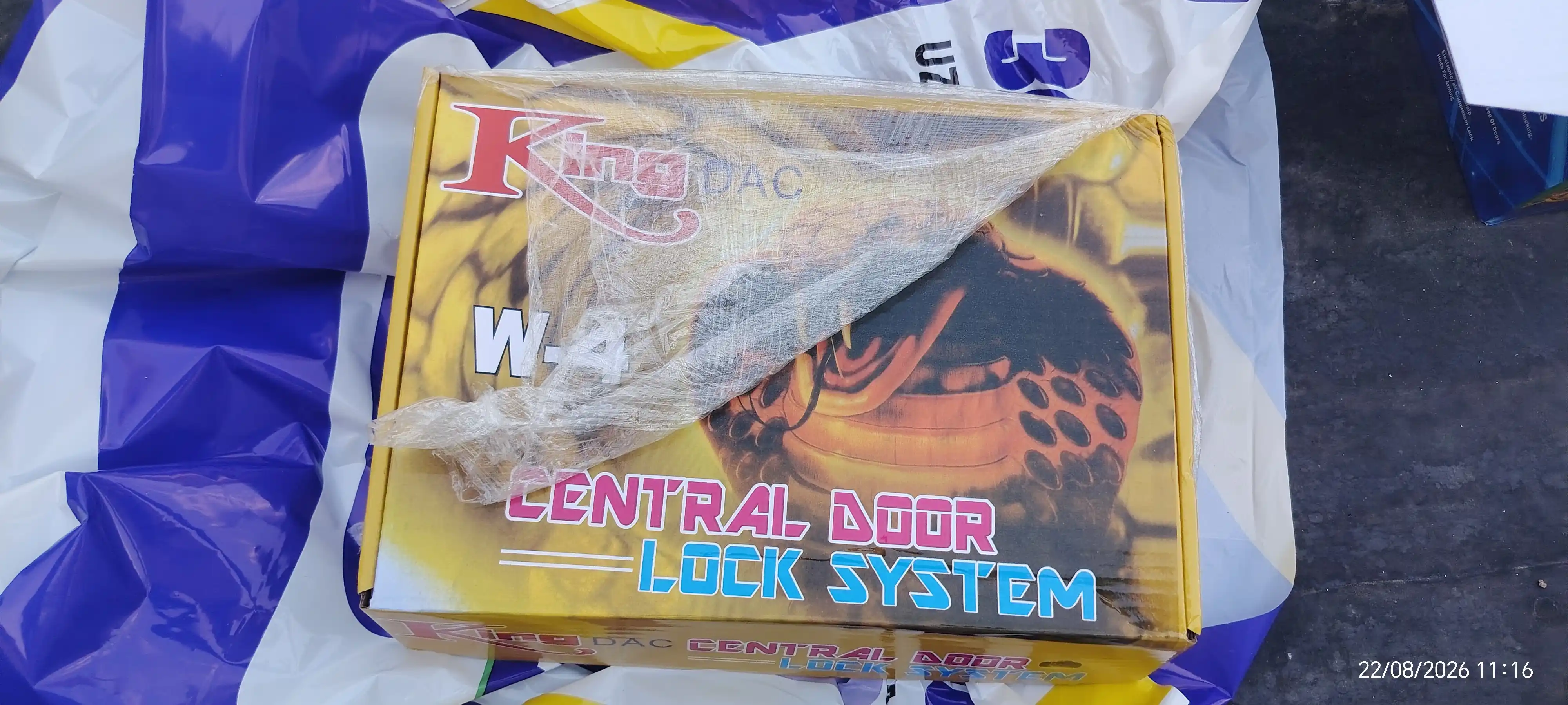 Markaziy qulflash tizimi KING, 4 va 1 donalik to'plam, barcha eshiklarga qora