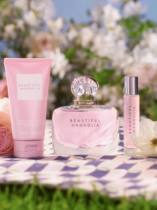 Beautiful Magnolia Estee Lauder HASHAMATLI ATIR SOVG'A TO'PLAMI Fragrance trio set - 