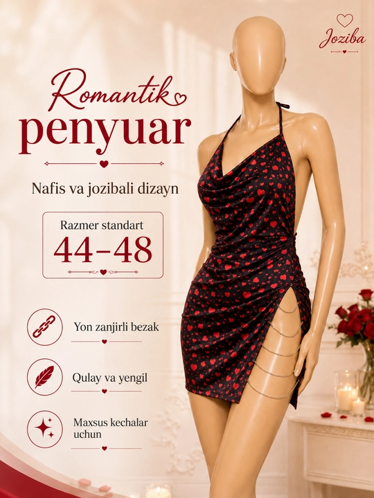 Ayollar penyuari, yon qirqimli va zanjirli, 44-48 o‘lcham