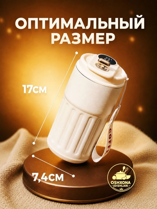 Termo krujka, termos 450 ml, gradus ko’rsatgichli termos