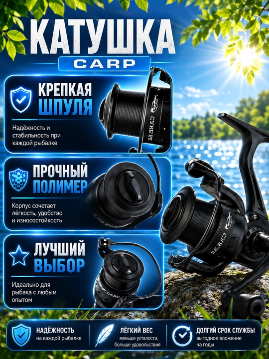 Катушка для рыбалки карповая