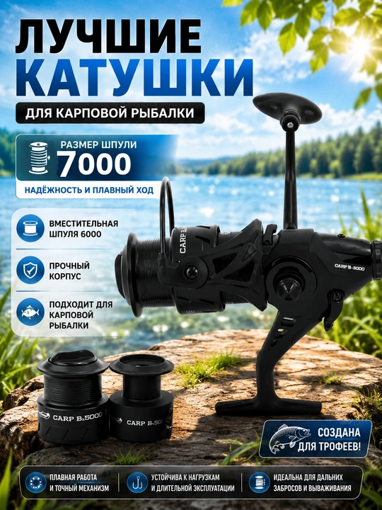 Катушка для рыбалки карповая