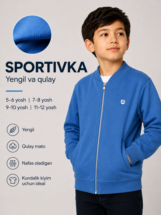 O'g'il bolalar sport kostyumi, bolalar sport kiyimi 5-yoshdan 12-yoshgacha - 
