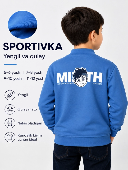 O'g'il bolalar sport kostyumi, bolalar sport kiyimi 5-yoshdan 12-yoshgacha