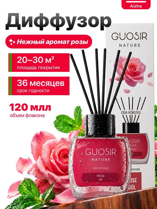 Освежитель воздуха для дома, автомобиля и офиса "GUOSIR", 120 мл - 
