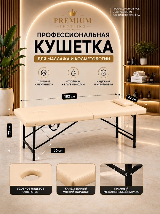 Кушетка, массажная, косметологический стол
