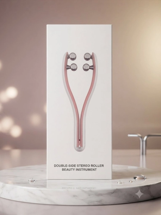 Роликовый массажер для лица и подбородка Double-Side Stereo Roller