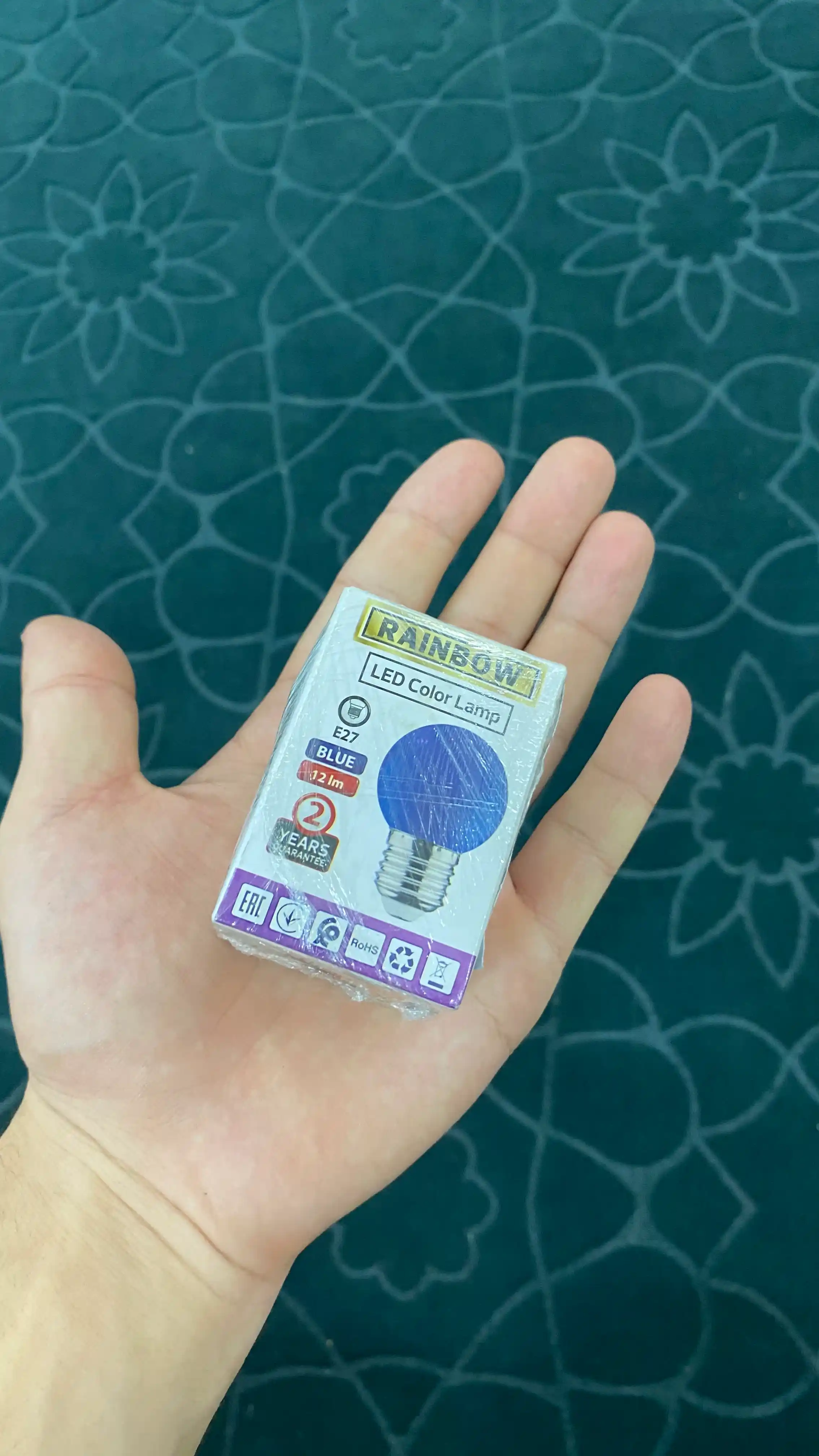 1 Vt dekorativ LED chiroq, E27, Sariq, Ko‘k, Yashil, Qizil, 270°