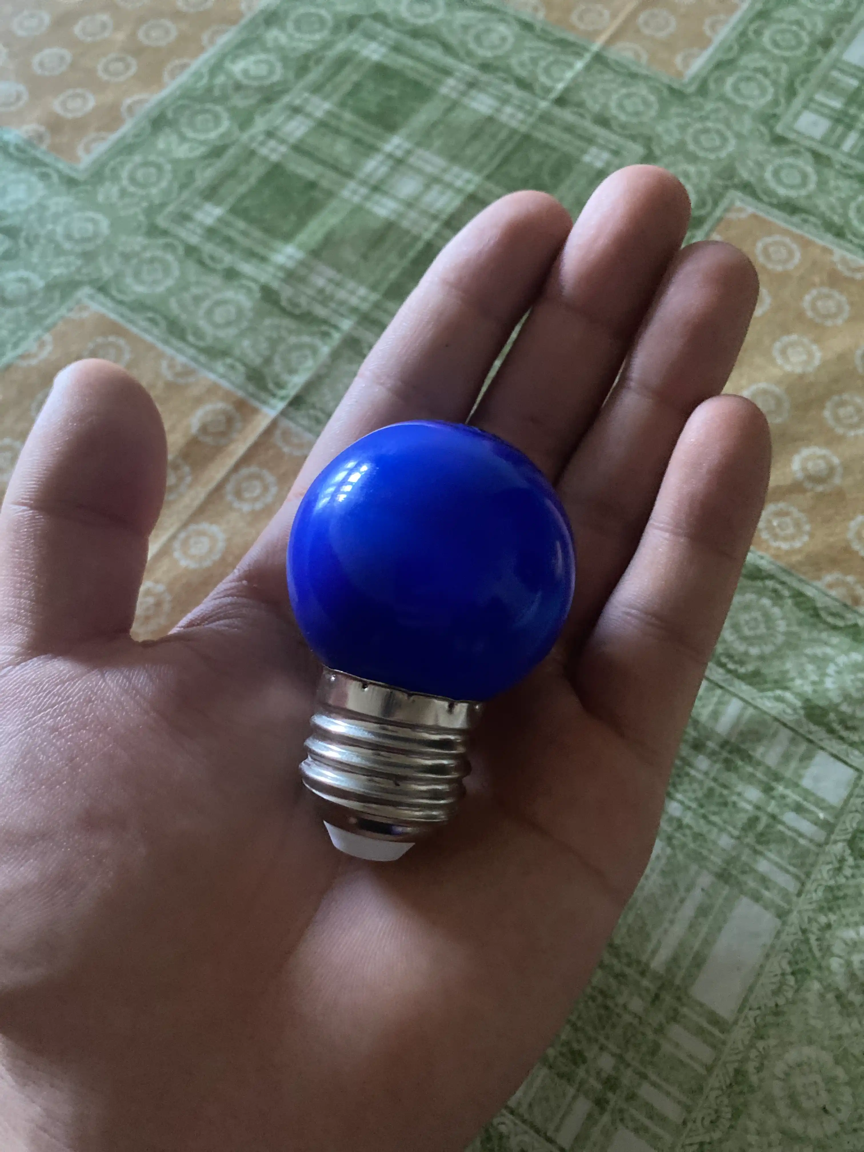 1 Vt dekorativ LED chiroq, E27, Sariq, Ko‘k, Yashil, Qizil, 270°