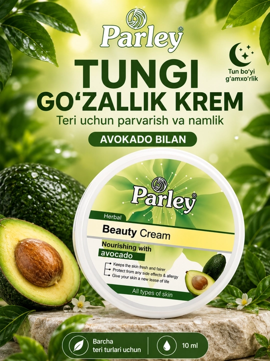Yuz uchun namlantiruvchi va oziqlantiruvchi Parley Beauty Cream kremi - 