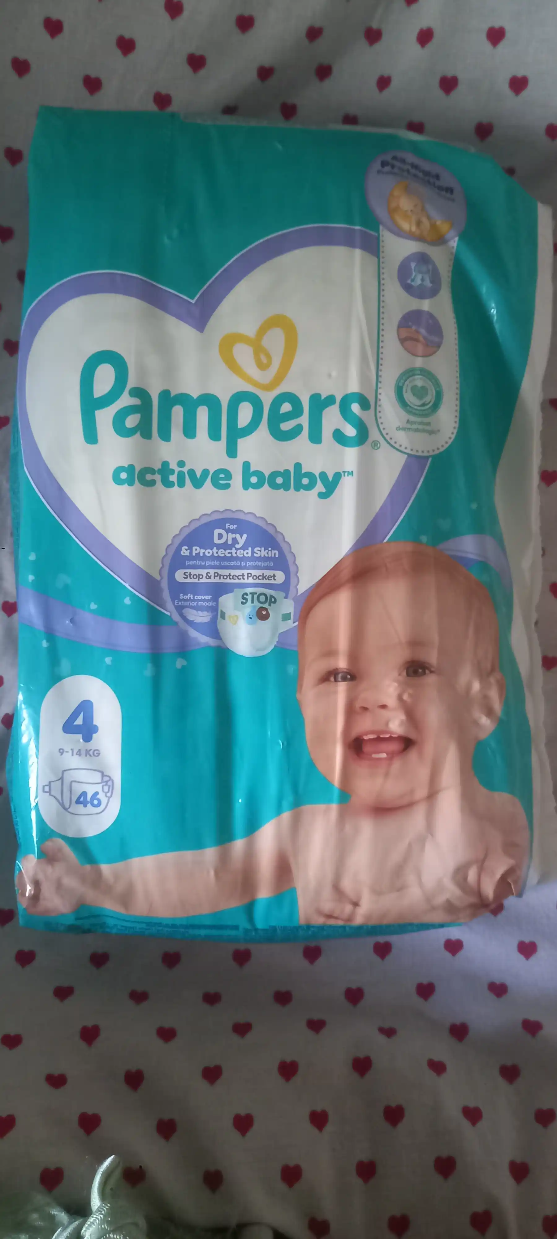 Подгузники для детей Pampers Active Baby, 4 размер, 9-14 кг, 70 шт