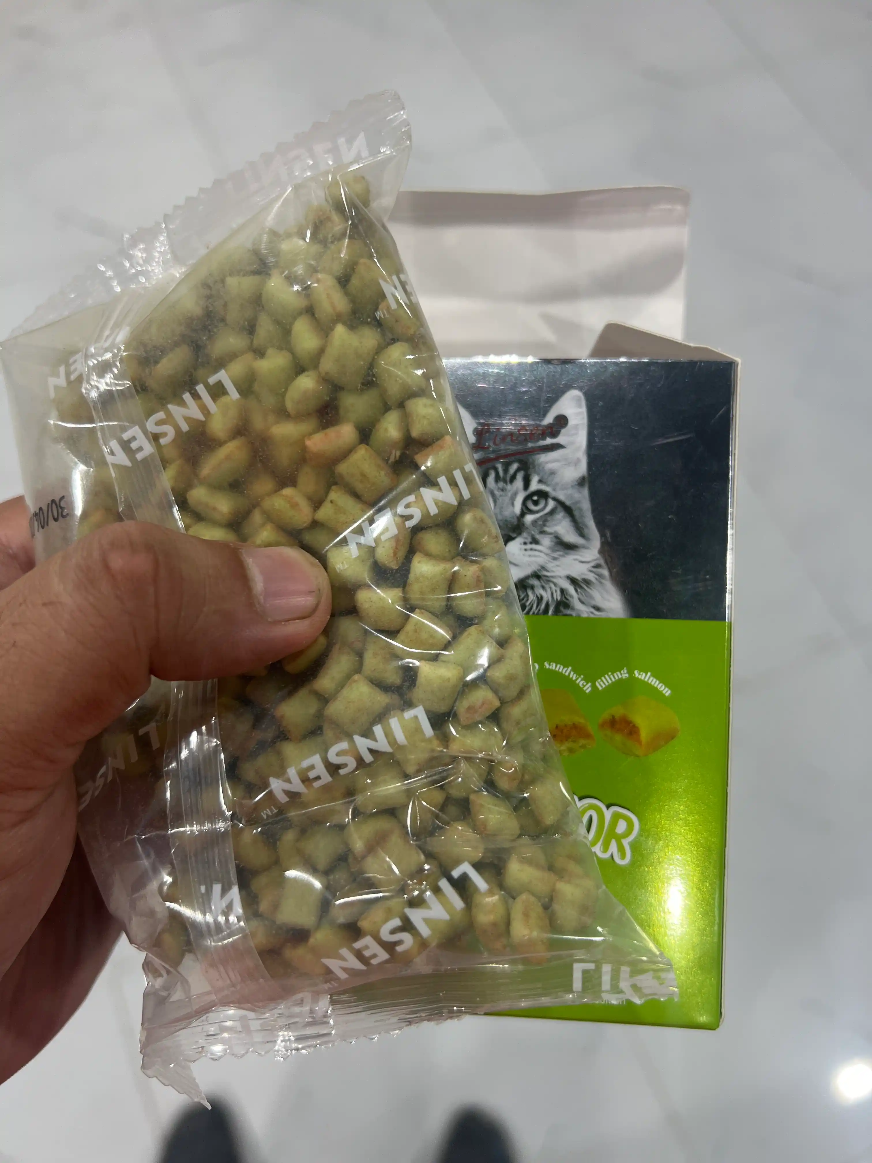 Linsen mushuklar uchun quruq ozuqa, letsitin va taurin qo‘shilgan qarsildoq yegulik, 75 g