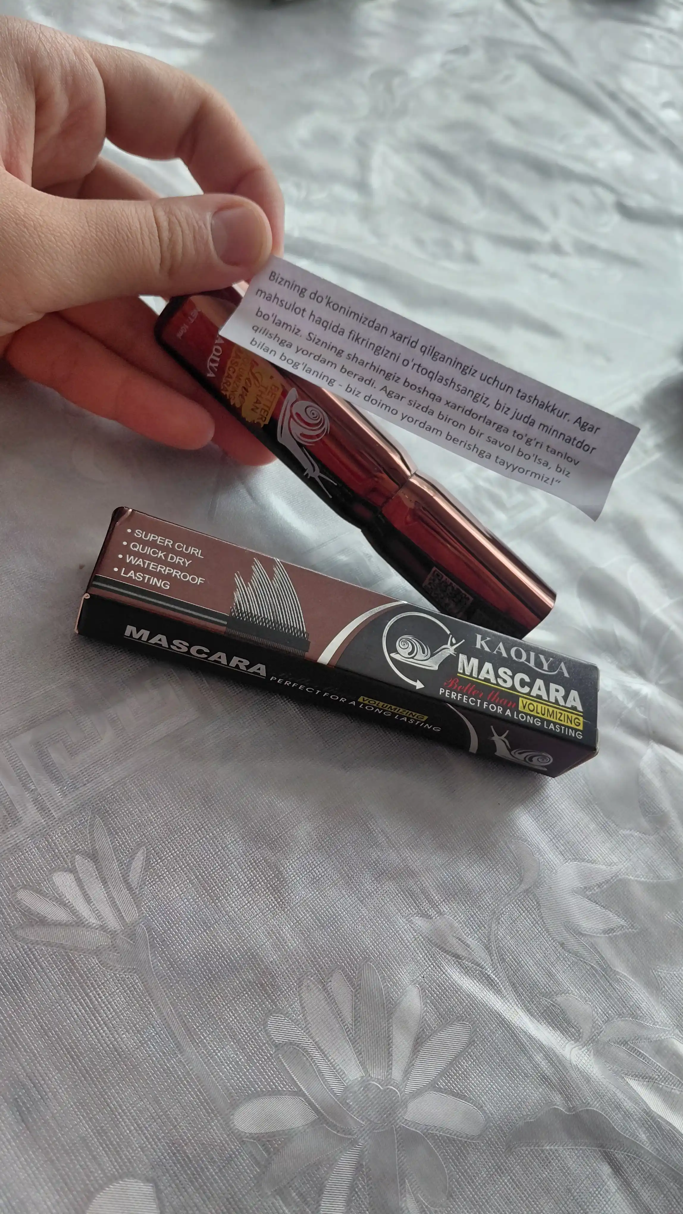 Тушь для ресниц, Mascara, черная, водостойкая