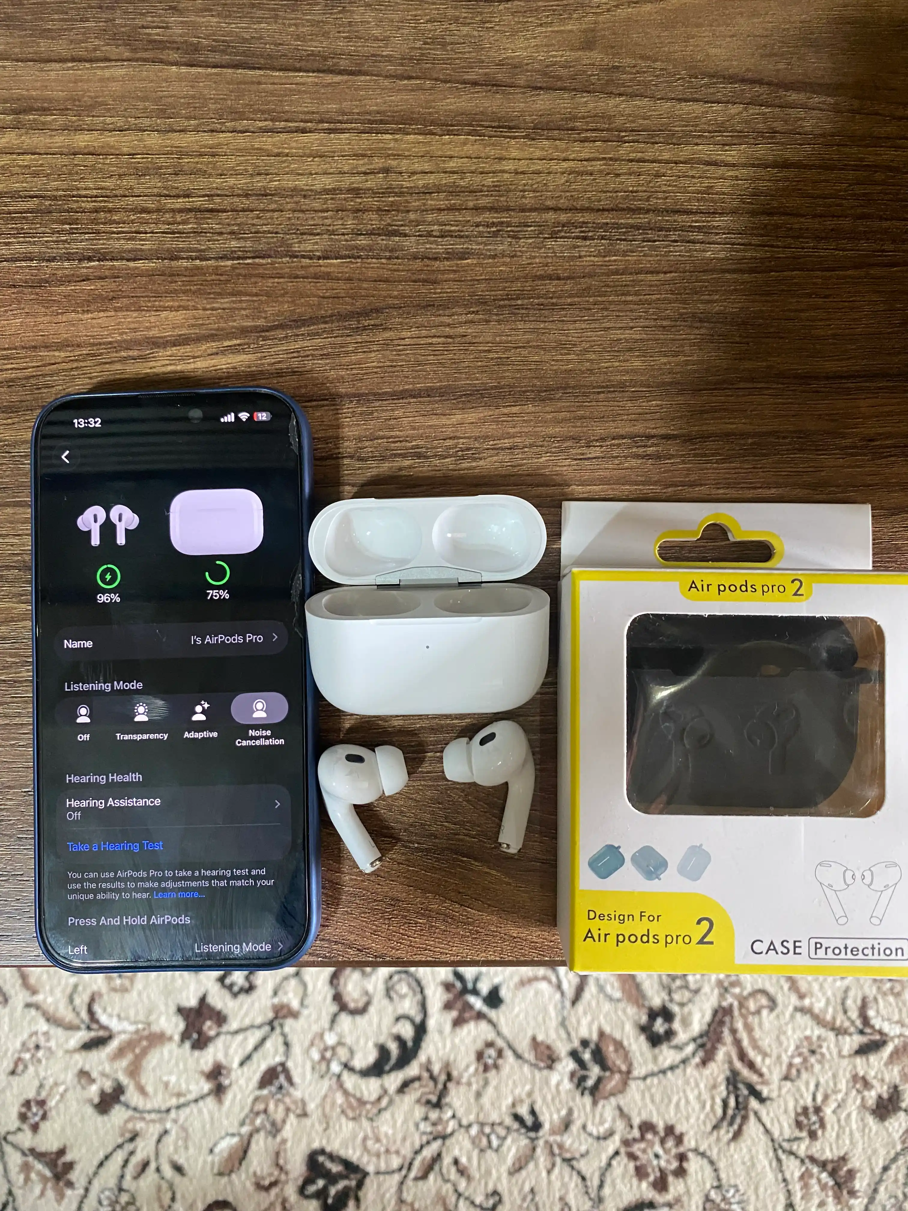 Simsiz quloqchinlar Pods Pro 2, sensorli Bluetooth, iPhone va Android uchun