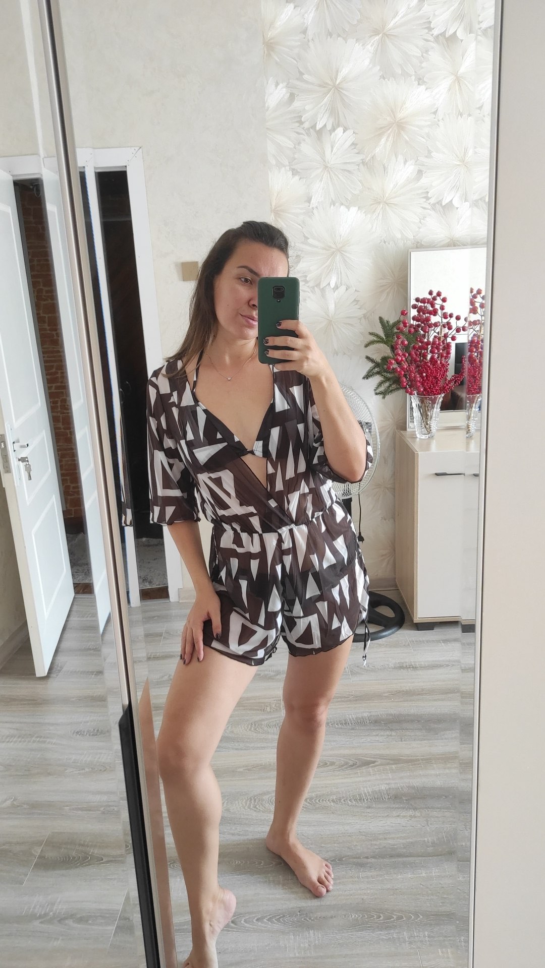 Pareo kombinezonli, ikki qismli ayollar suzish kostyumi, 3 tasi 1 da