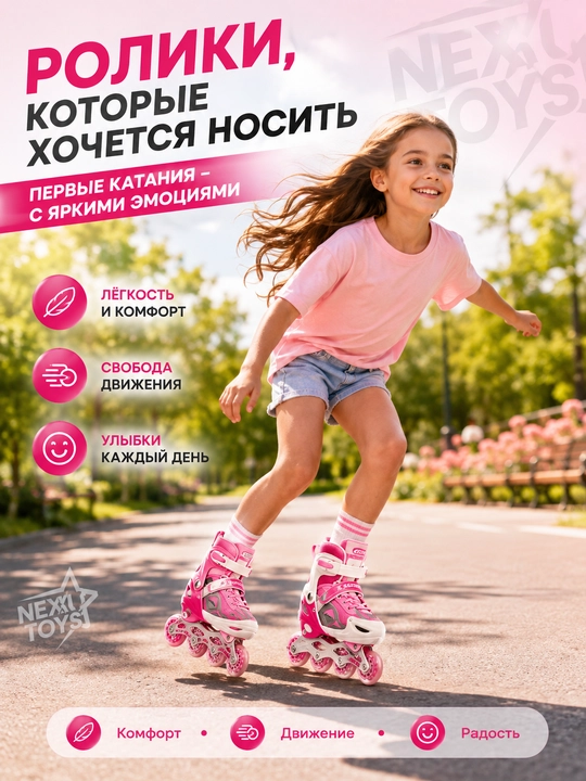 Bolalar va kattalar uchun rolikli konki, sozlanadigan, faol dam olish uchun va sport uchun