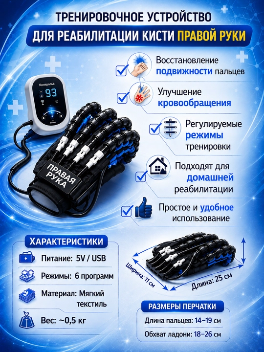 Реабилитационная робот перчатка после инсульта