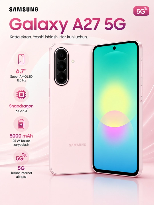 Смартфон Samsung Galaxy A27 5G 6/128 ГБ, Super AMOLED 120 Гц, 5000 мАч, NFC - 