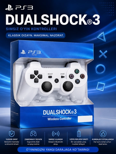 Беспроводной геймпад DualShock 3 для PS3 Bluetooth Wireless Controller - 