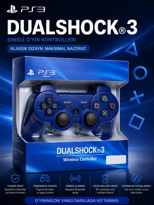 Беспроводной геймпад DualShock 3 для PS3 Bluetooth Wireless Controller - 