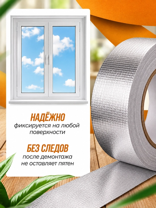 Deraza va eshiklar uchun yopishqoq issiqlik lentasi 5 sm × 20 m