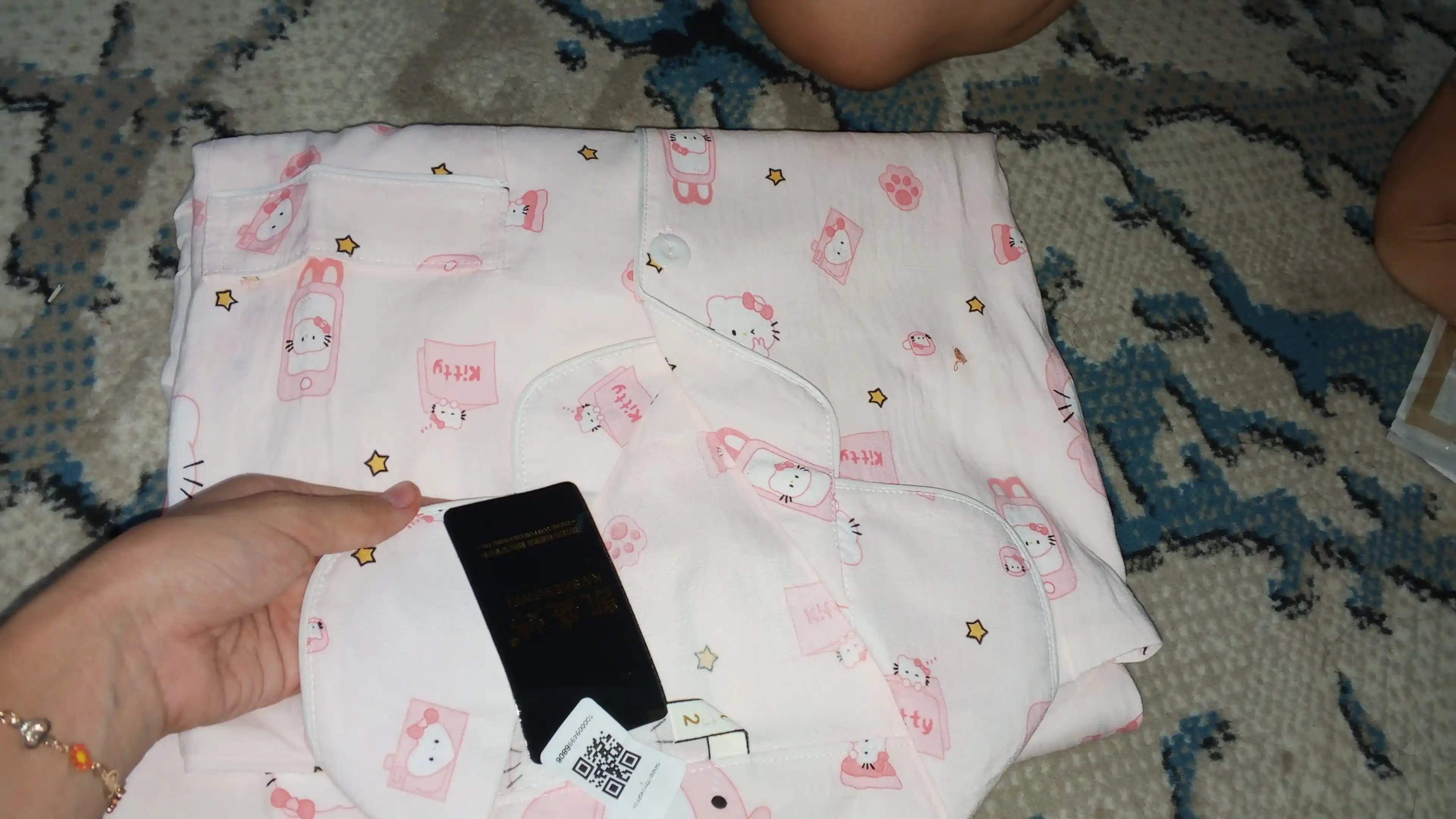 Ayollar yozgi pijamasi, komplekt, paxta, ko‘ylak va shorti, 9 tur, M-XL