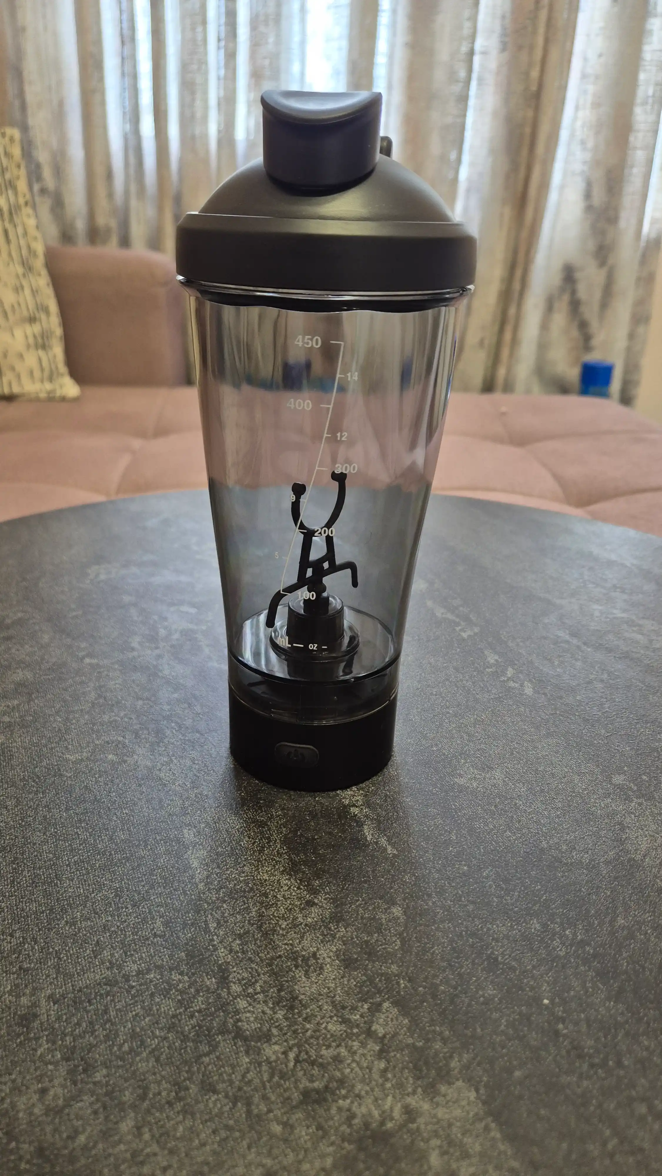 Sport shaker shishasi, elektr blender bilan protein, koktellar, suv uchun