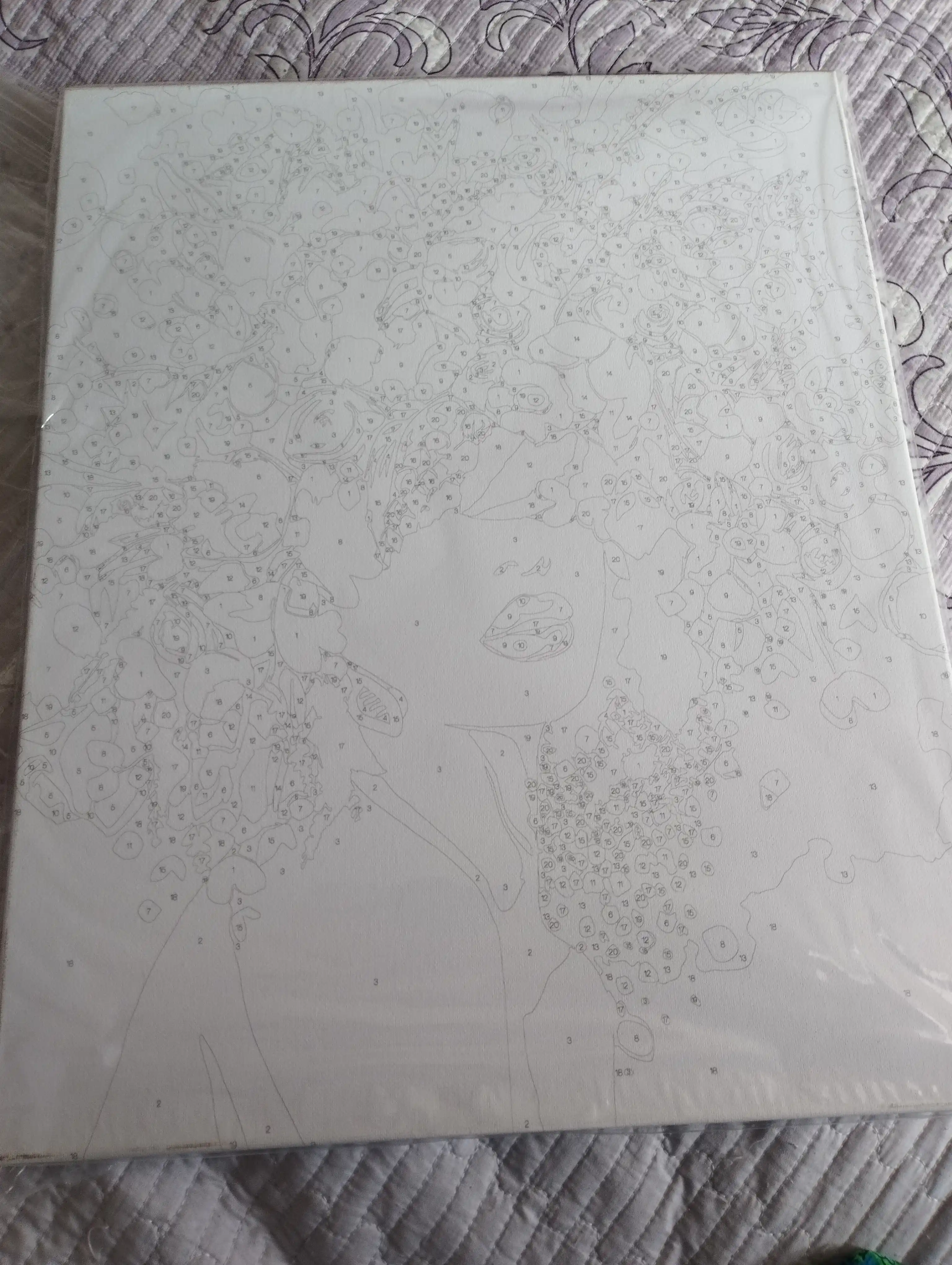 Raqamlar bo'yicha rasm chizish to'plami 40x50 sm polotno podramnikda YCGJ37102
