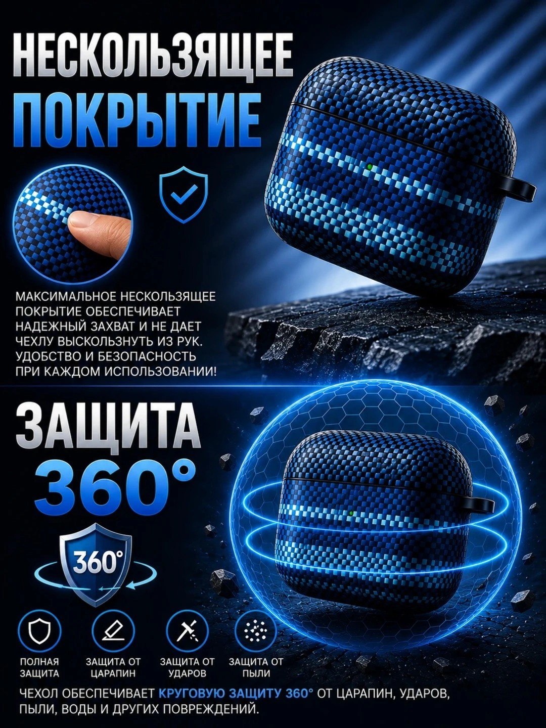 Чехлы из карбона и кожи для AirPods — надежная защита и современный стиль