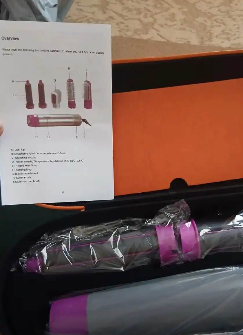 Styler soch uchun fen , 6 in 1, havoda tekislash va avtomatik tekislash