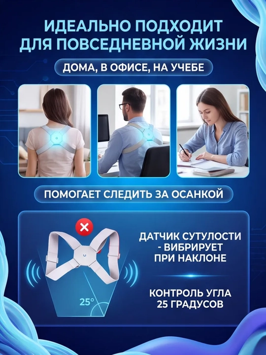 Smart Sensor aqlli qomat korrektori USB quvvatlash bilan
