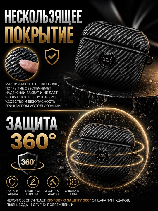 Чехлы из карбона и кожи для AirPods — надежная защита и современный стиль