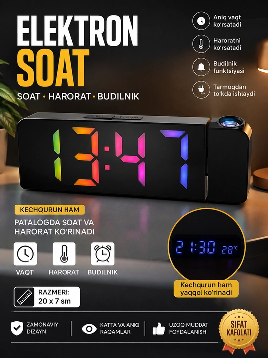 Elektron soat — qulaylik va zamonaviy dizayn - 