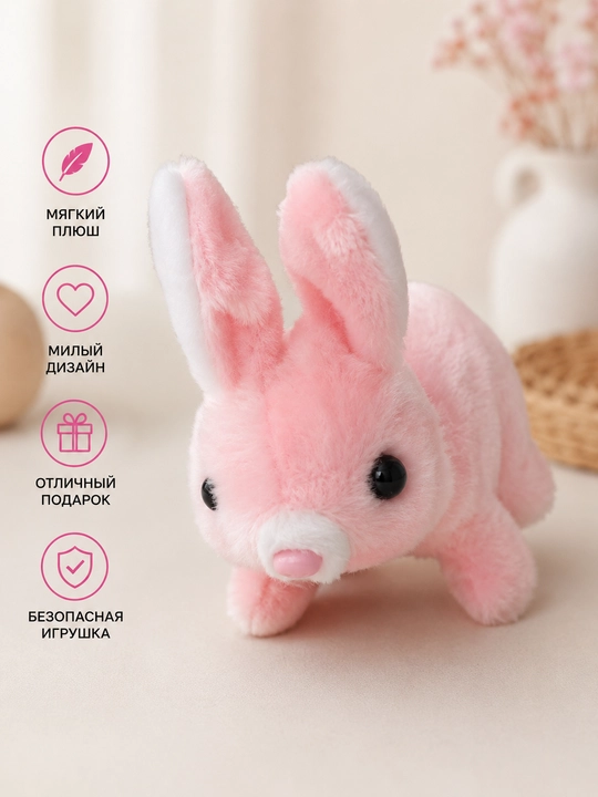 Мягкая игрушка Кролик, плюшевая игрушка, в разных цветах - 