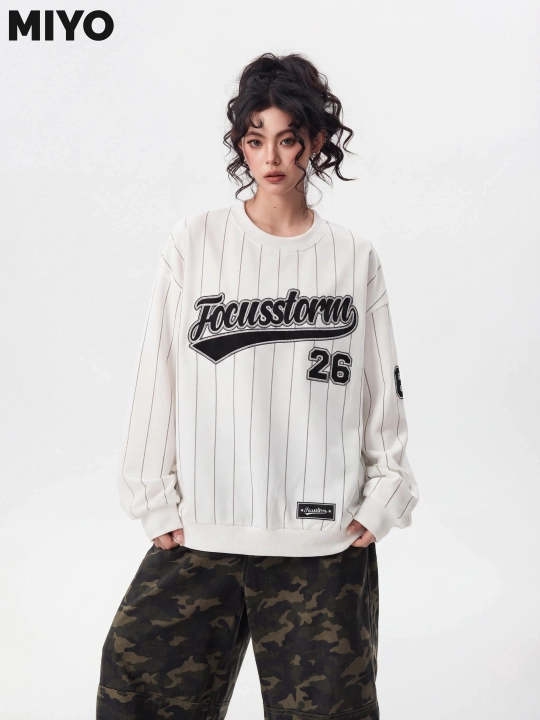 Ayyolar uchun Y2K oversize jersiylar svitshotlar - 