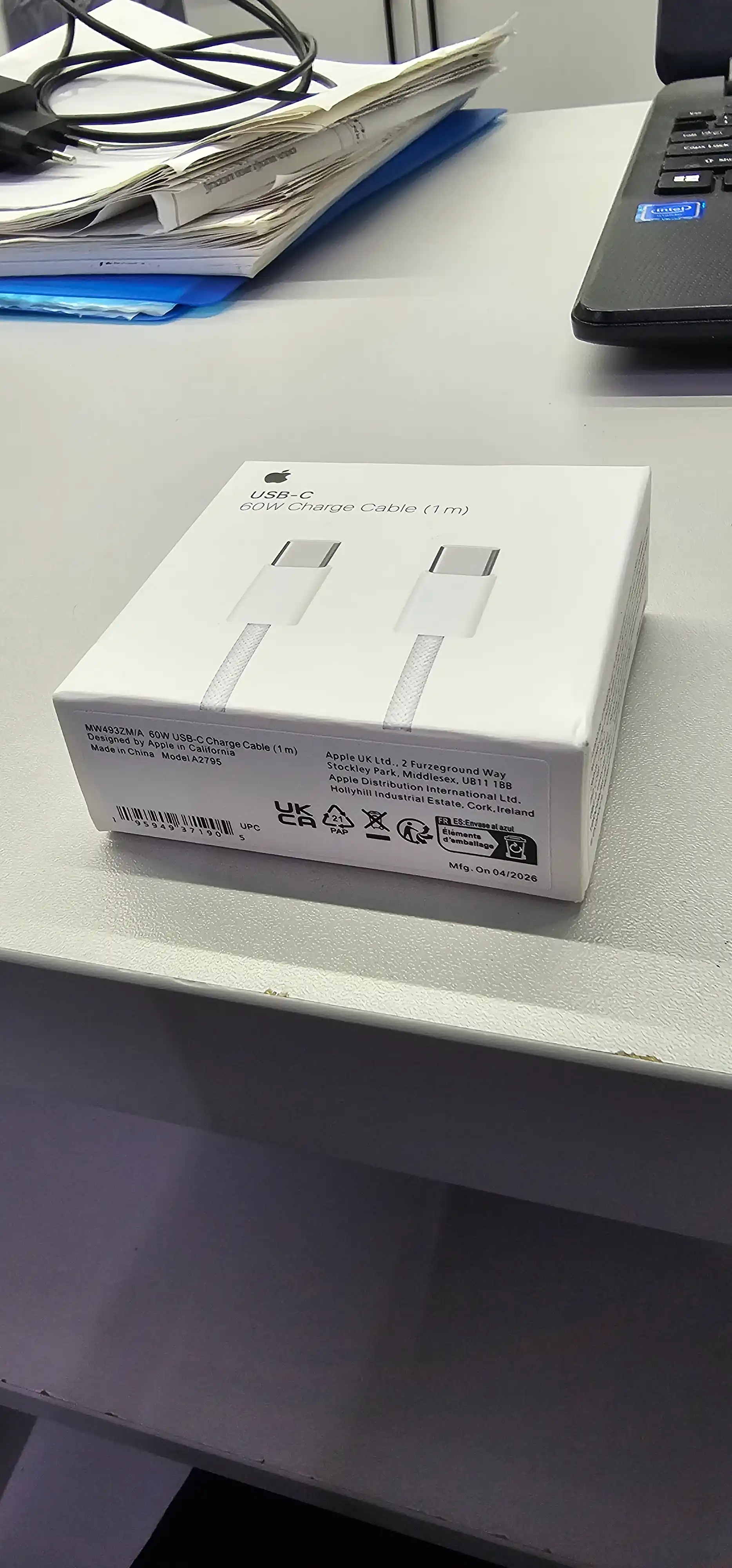 Apple Type-C–Type-C 60 Vt, 1 m kabel, iPhone 15 / 16 / 17 / 18 uchun
