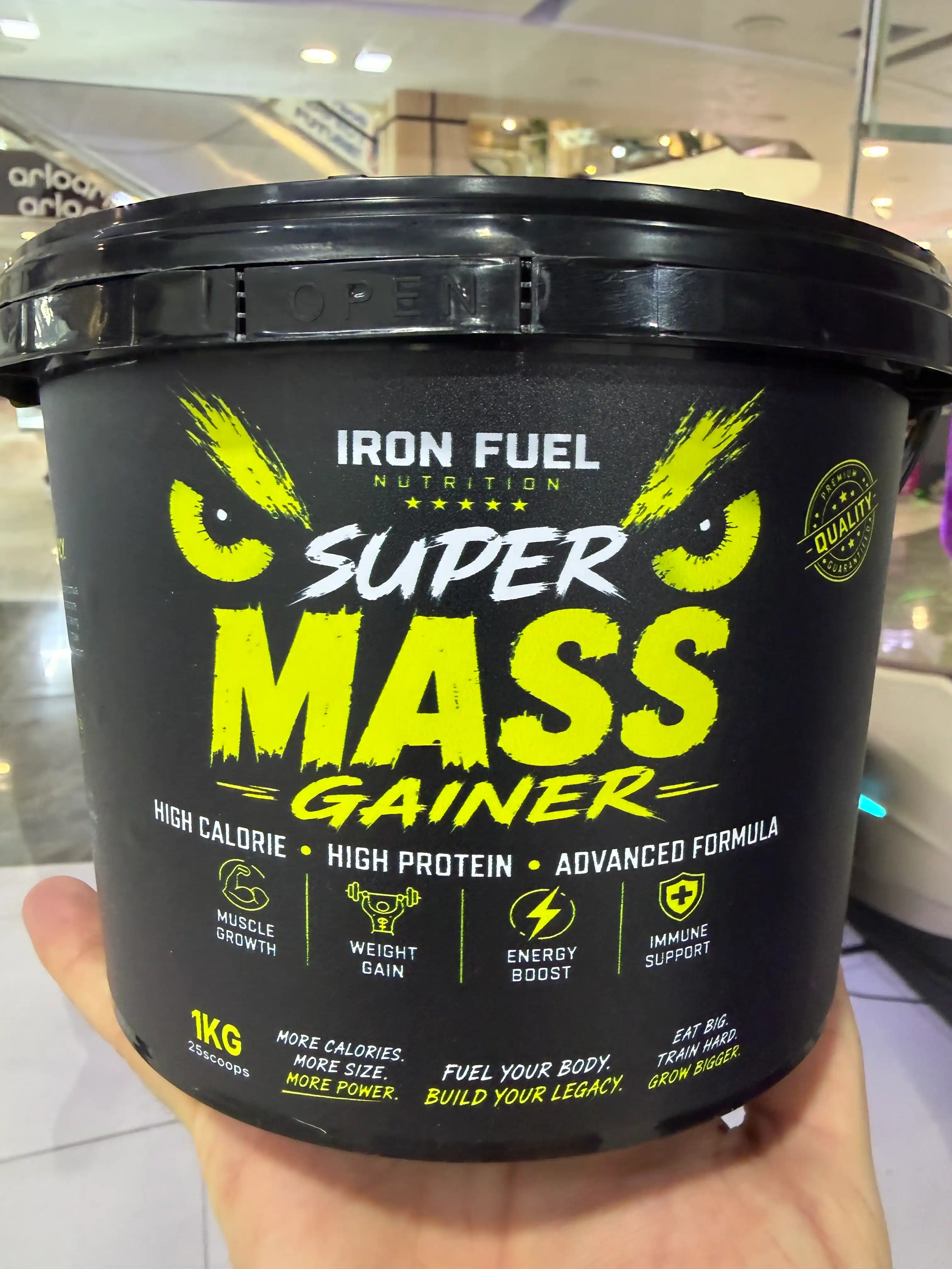 Geyner Super MASS GAINER, mushak massasini olish uchun, 1-3-7 kg