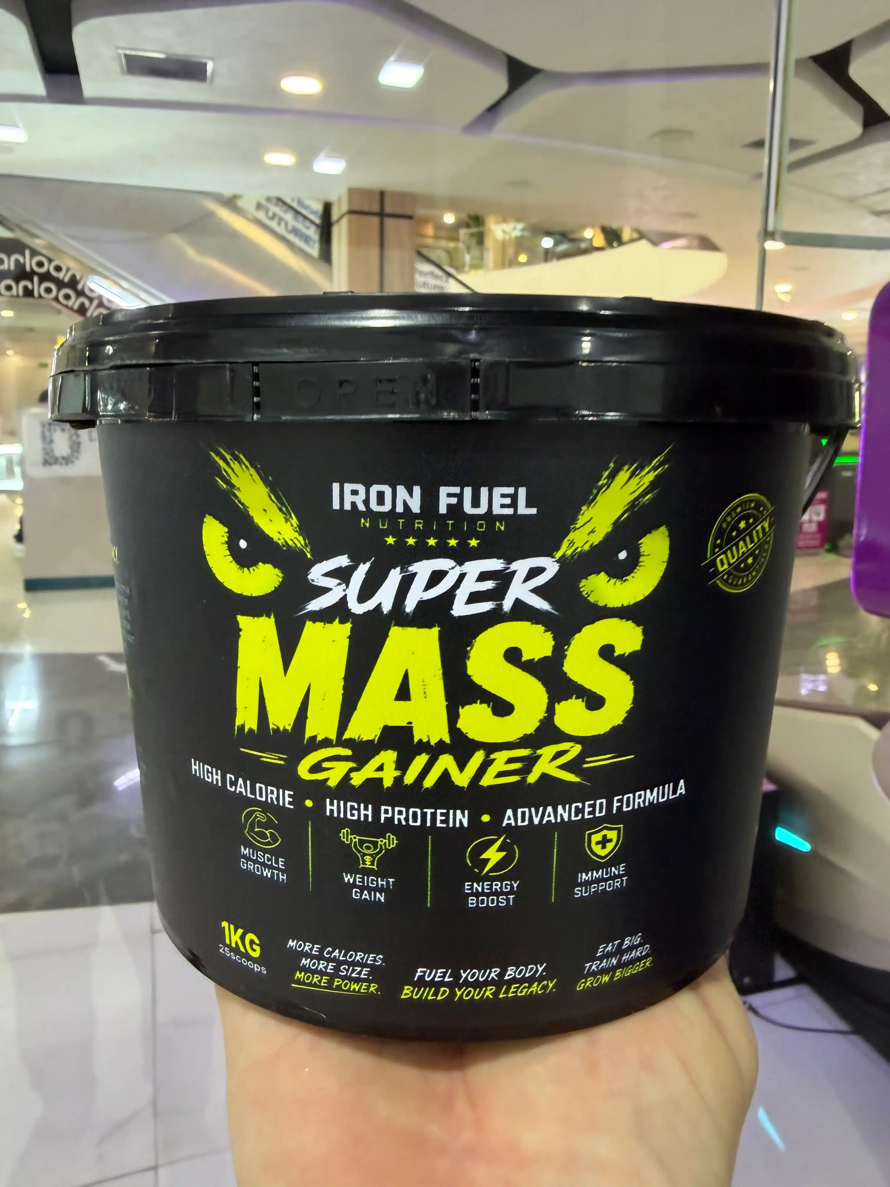 Geyner Super MASS GAINER, mushak massasini olish uchun, 1-3-7 kg