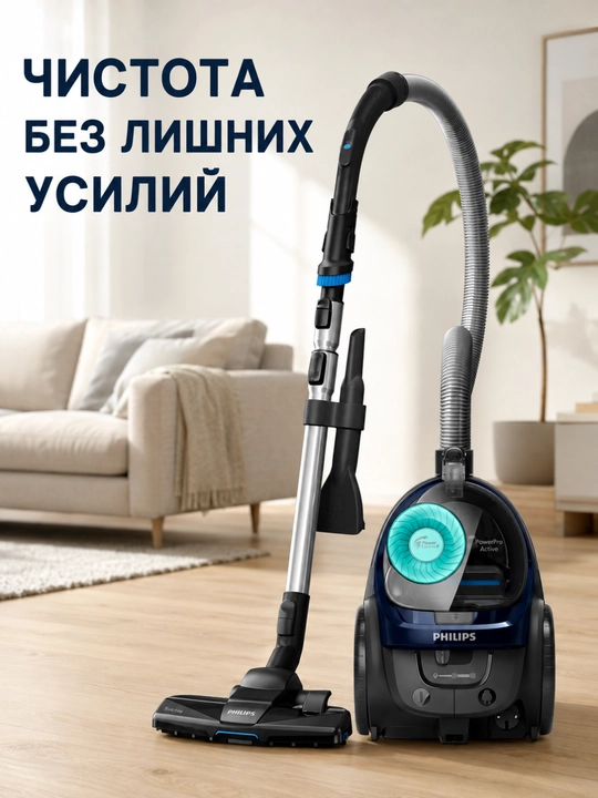 Premium Philips FC9573/82 qopsiz changyutgich, turbo cho‘tka va H13 filtr bilan - 