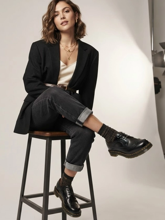 Ayollar loferlari, 100% tabiiy charm, "DRMARTENS"