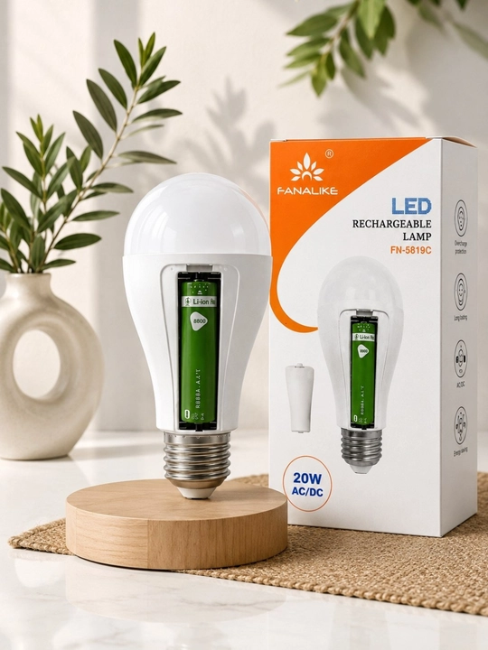 20W LED перезаряжаемая лампа — для дома, офиса и освещения при отключении электричества! - 