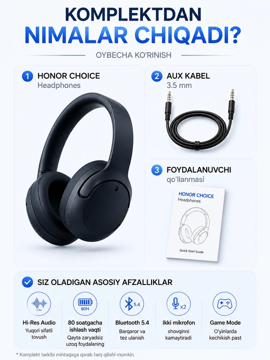 HONOR CHOICE quloqliklari